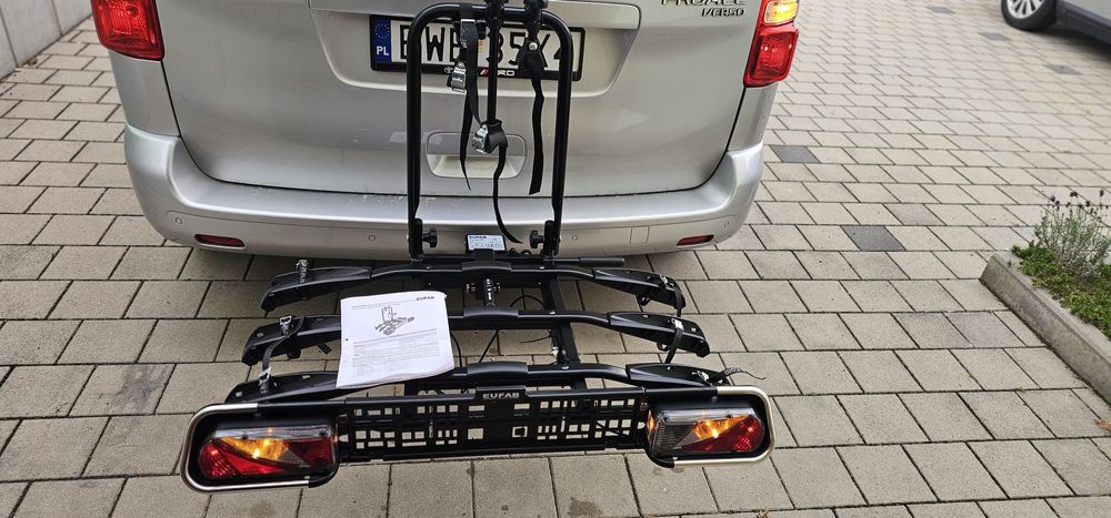 Bagażnik rowerowy Eufab na 3 rowery udźwig 60kg