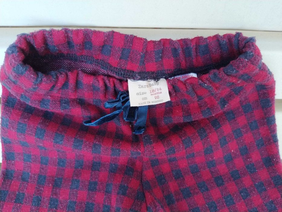Calças quadriculadas de menina - Zara - 18 - 24 meses - 92 cm