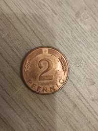 Moneta 2 Pfennig z 1980 roku