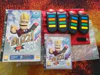 Buzz! Świat Quizów PS3 Playstation 3 PL + Zestaw 4 Buzzery, Odbiornik