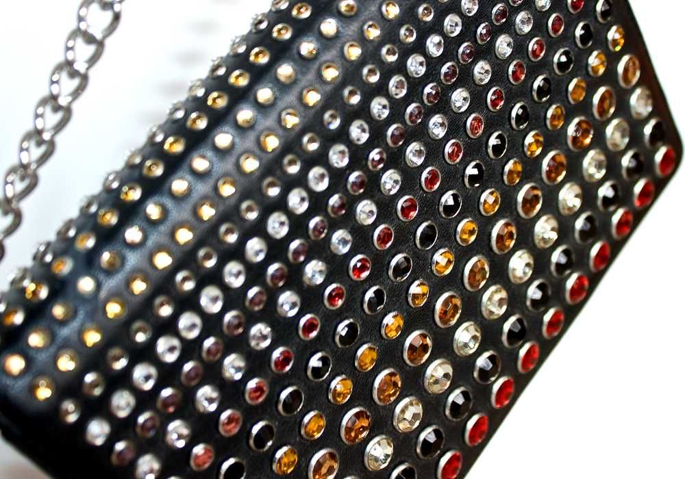 Сумка-клатч шкіряна з кристалами