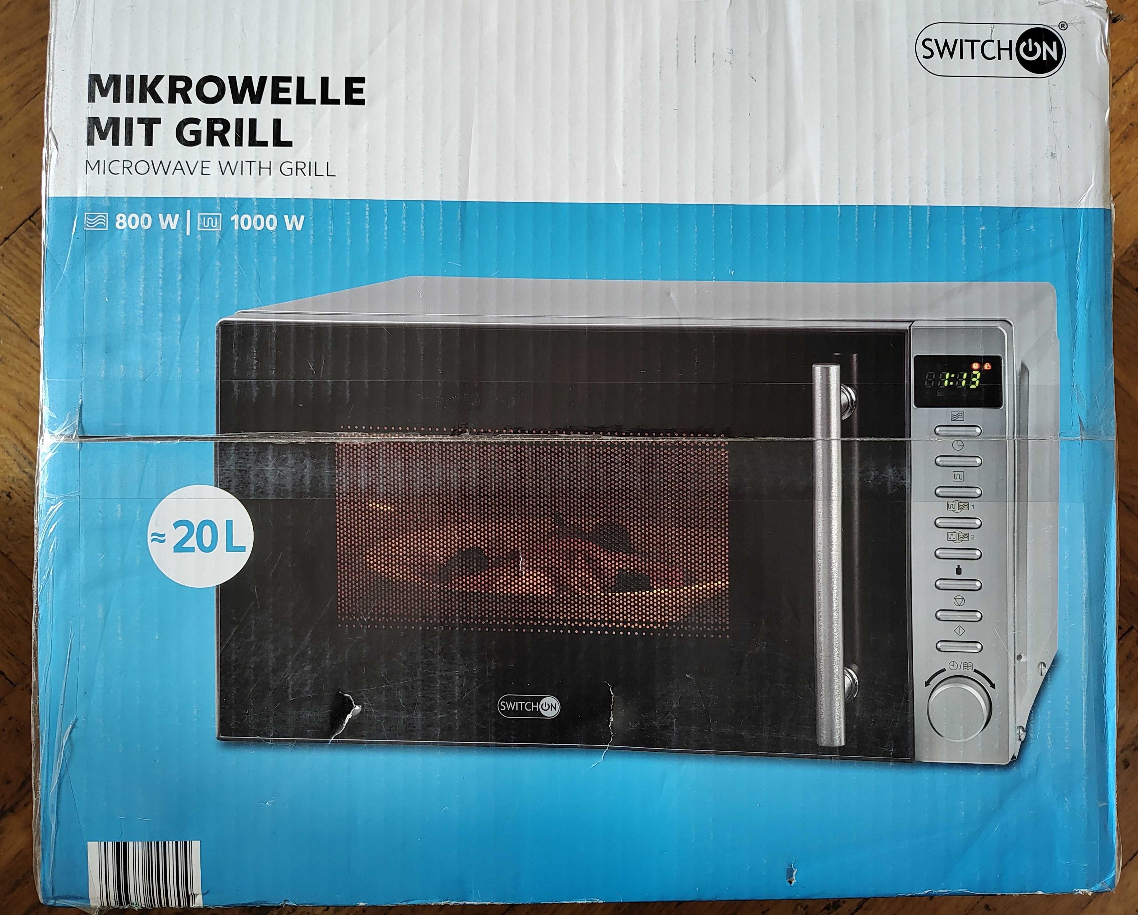 Kuchenka mikrofalowa 20l z grillem Switch On cyfrowa nowa