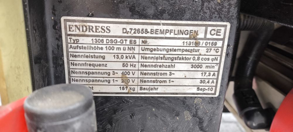 Agregat prądotwórczy Endress 10 kW