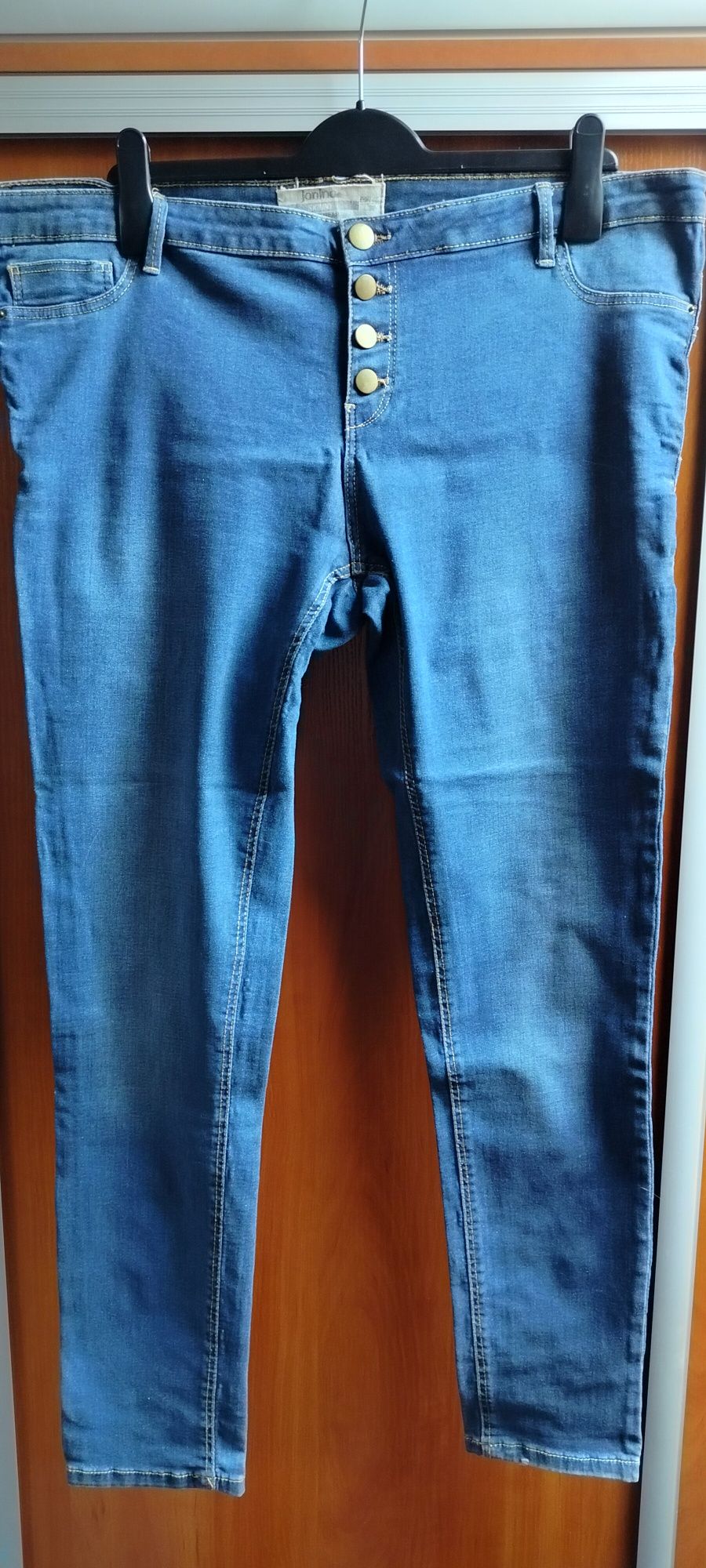 Ładne Duże Spodnie Dżinsowe Janina Skinny 48 stan idealny