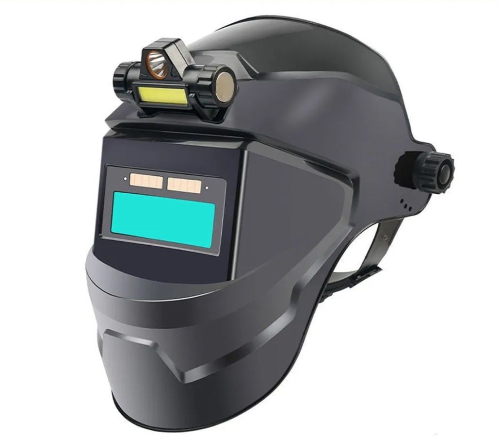 Máscara de soldar automática com lanterna de trabalho recarregável