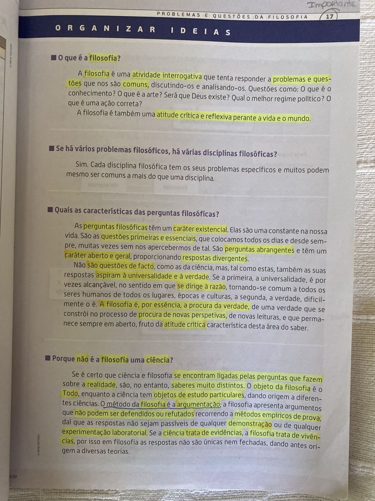 Manual “Clube das Ideias” Filosofia 10° Ano - Areal Editores