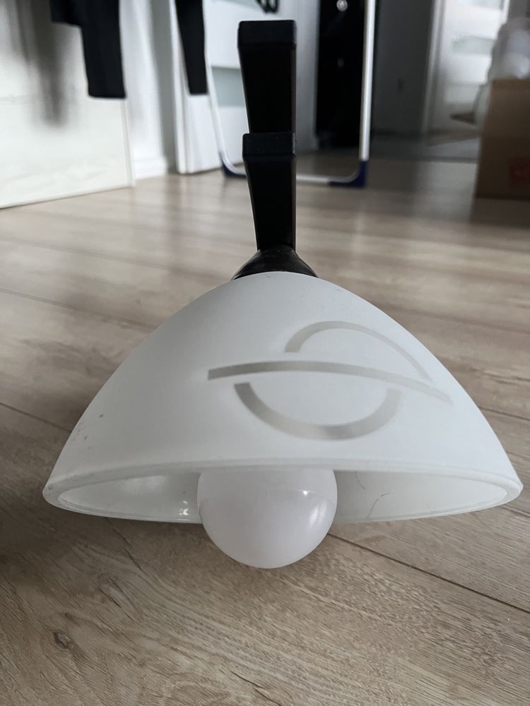 Lampa kinkiet biało brązowa