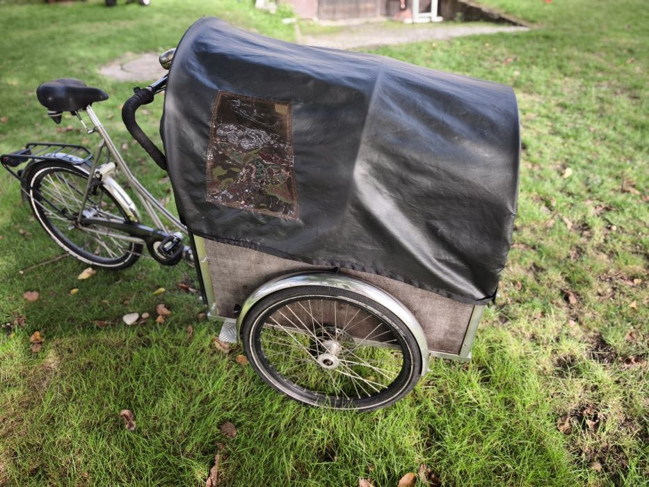Rower cargo / bakfiets 3-kołowy z budką – idealny do przewozu dzieci