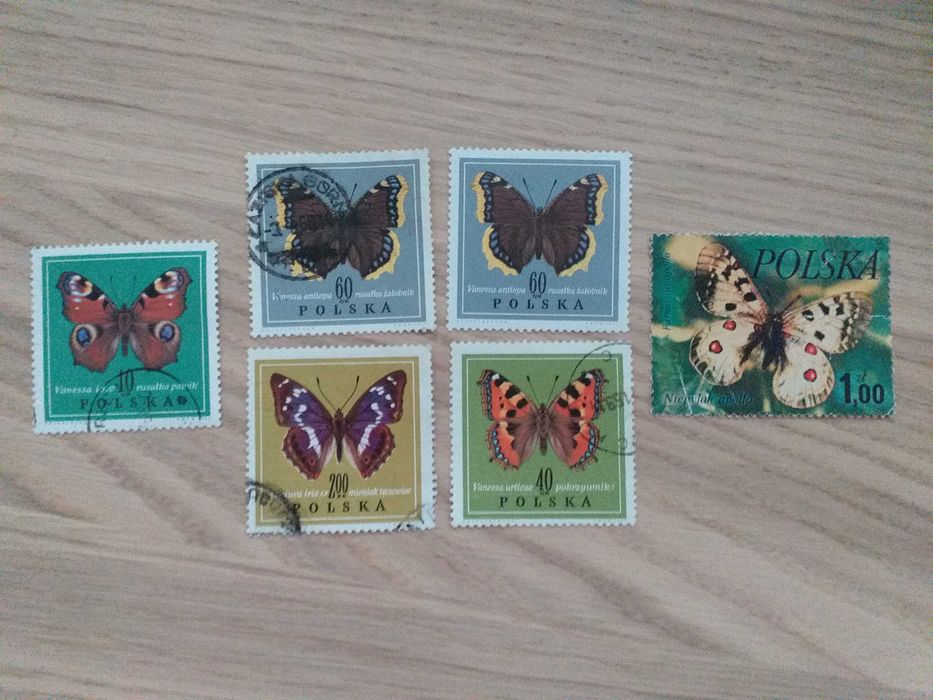 Znaczki polskie 1967 rok motyle