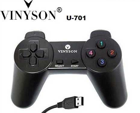 Джойстик VINYSON USB-701 для ПК, провідний, 10 кнопок