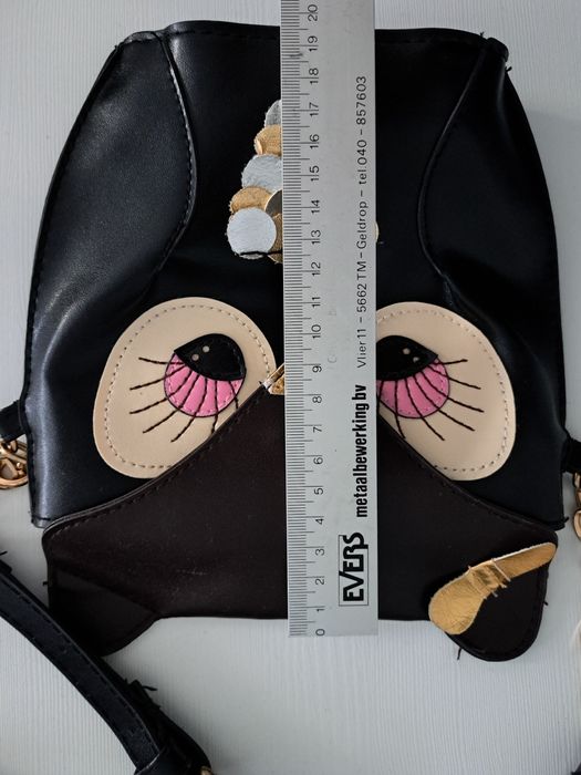 Mała torebka sowa sówka Czarna