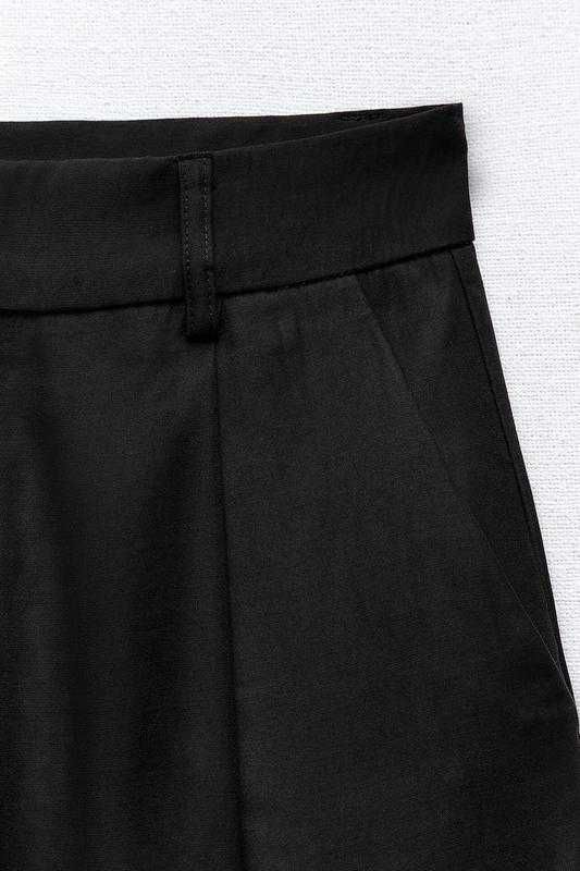 Летние брюки палаццо ZARA из тонкой ткани с защипами р-р М