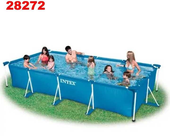 Бассейн каркасный Intex 28272 NP прямоуг. 300*200*75 см, тент 28038