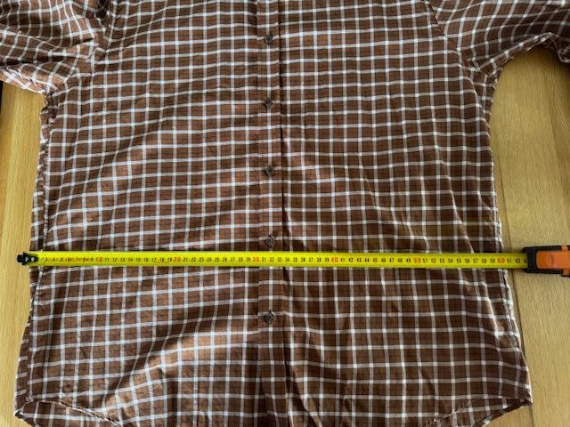 koszula męska BYTOM 46 brązowa w kratkę