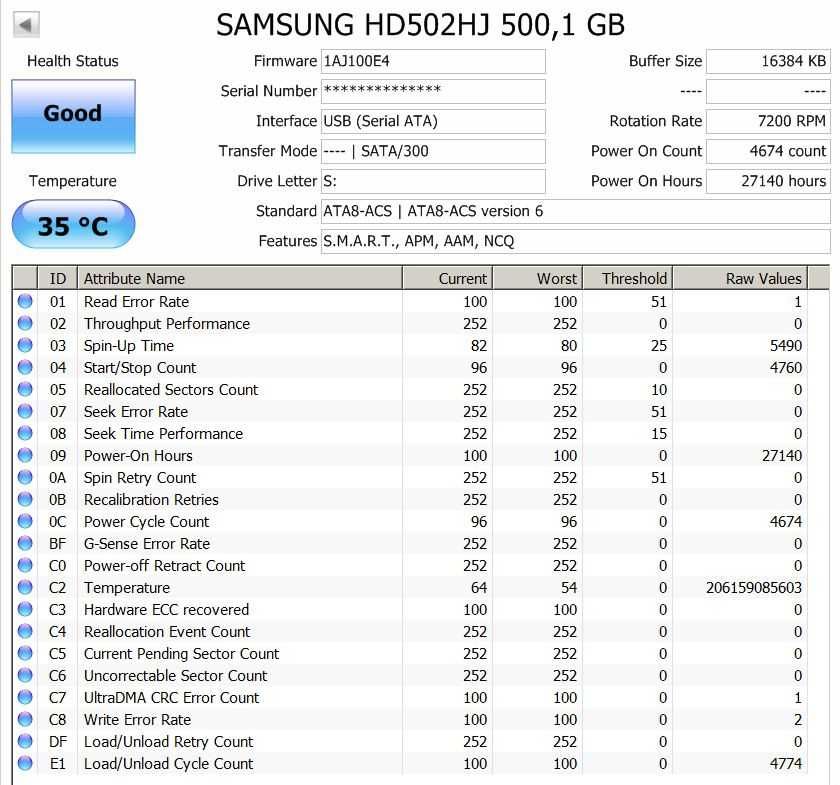 Жесткий диск 3.5'' Samsung HD502HJ (500GB, 7200rpm)