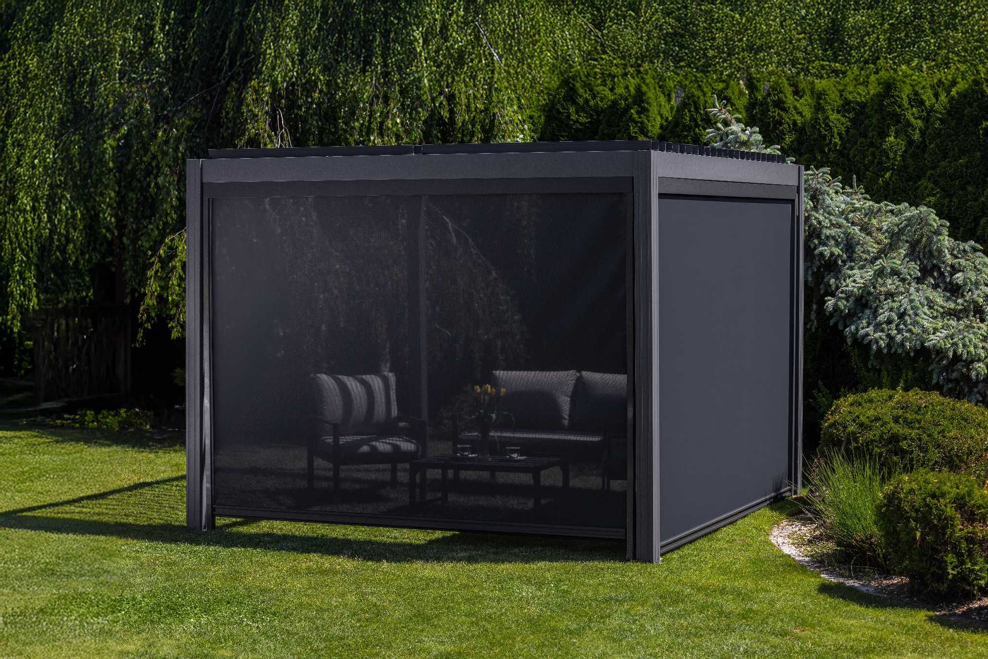 PERGOLA Ogrodowa Tarasowa aluminiowa 3x3m, panele zaciemniające