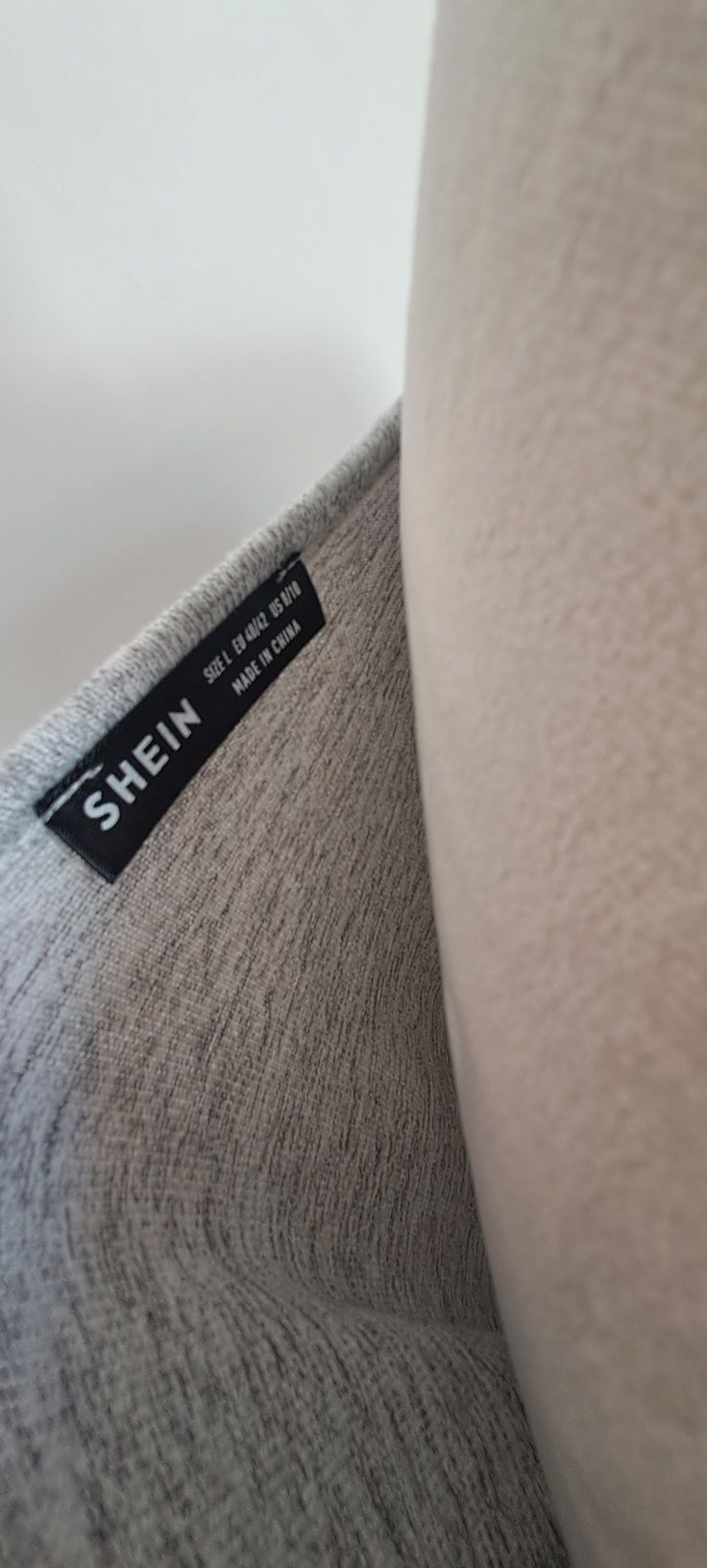 Vestido solto cinza, Shein tamanho L, novo sem etiqueta