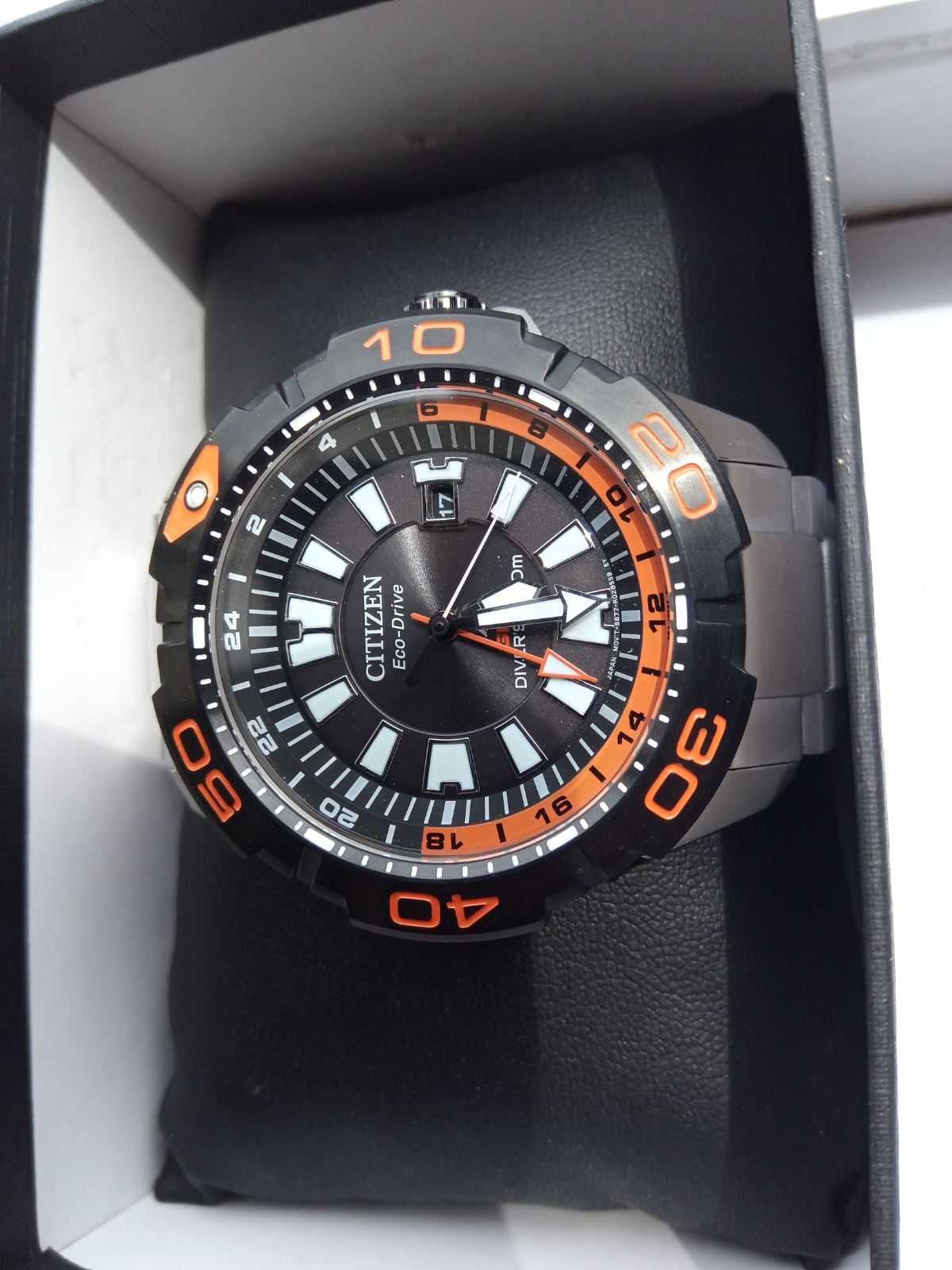 Японские 200м дайверские часы Citizen Eco-Drive BJ7129-56E Сапфир, GMT