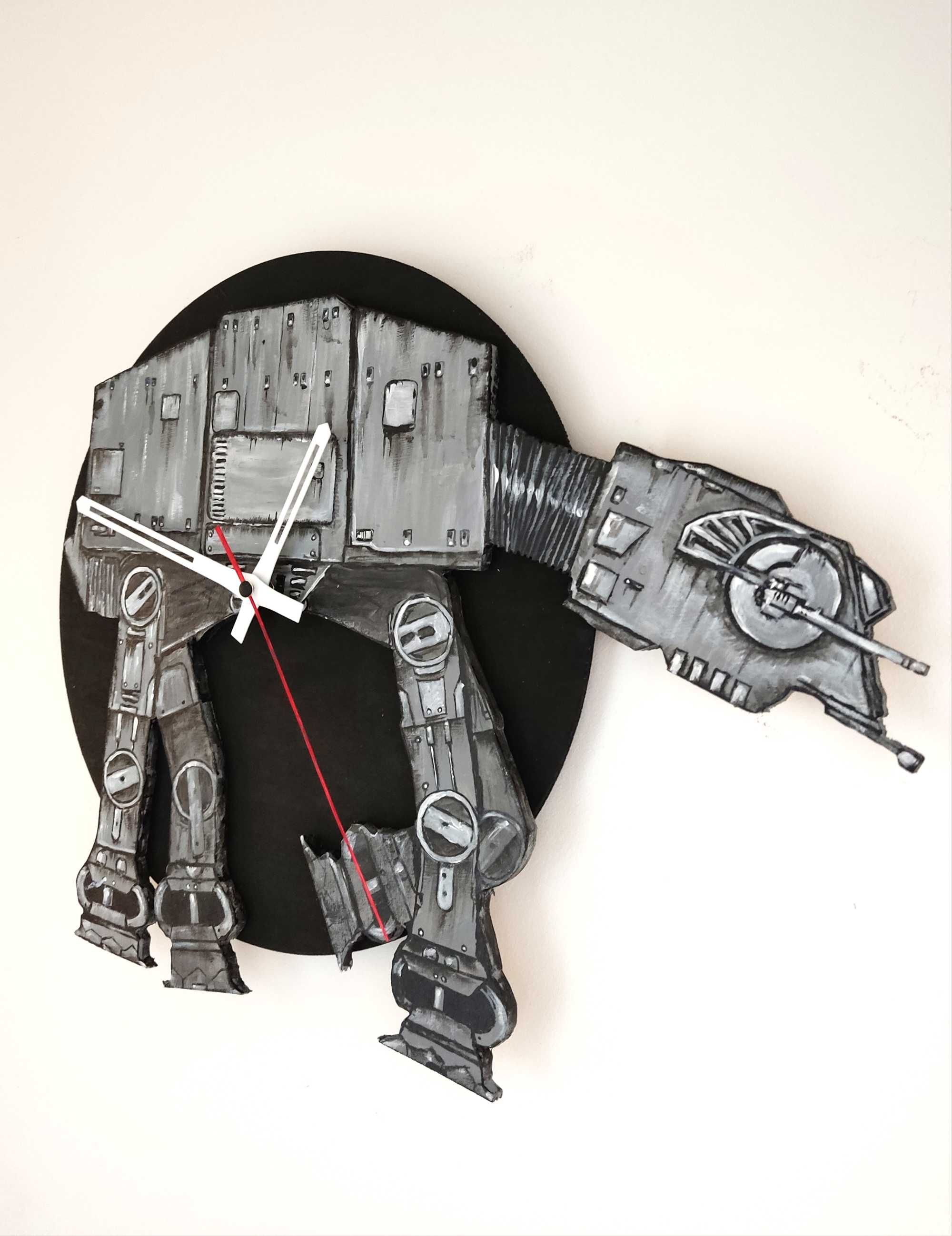 Zegar na ścianę Star Wars, AT-AT, drewniany 40 cm