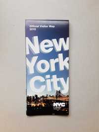 Mapa papierowa Nowy Jork New York, Manhattan + aglomeracja NYC