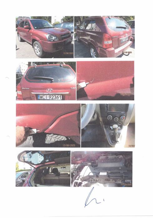 Syndyk sprzeda samochód osobowy Hyundai Tucson