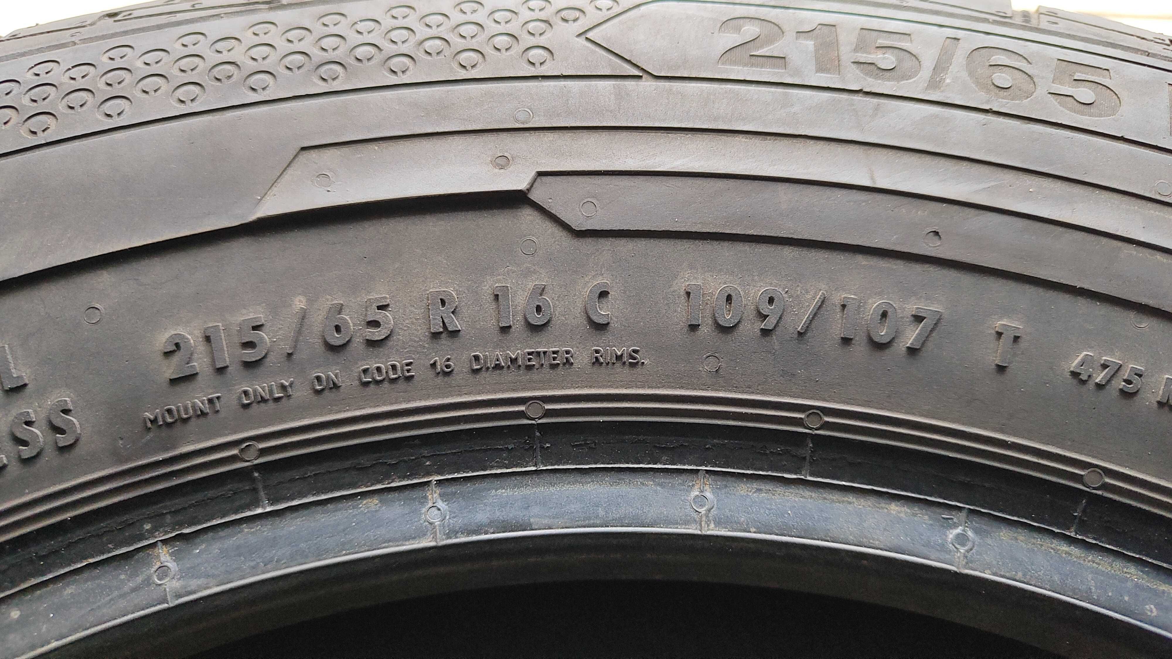 2x 215/65R16C Continental ContiVanContact 100 Lato Używane FV Siedlce