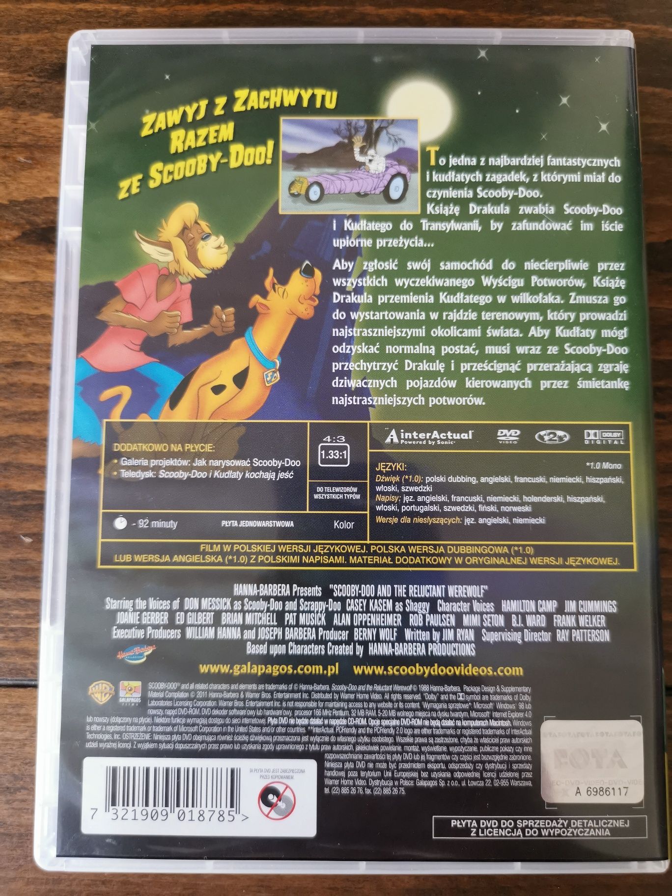 Scooby Doo i oporny wilkołak, film dvd