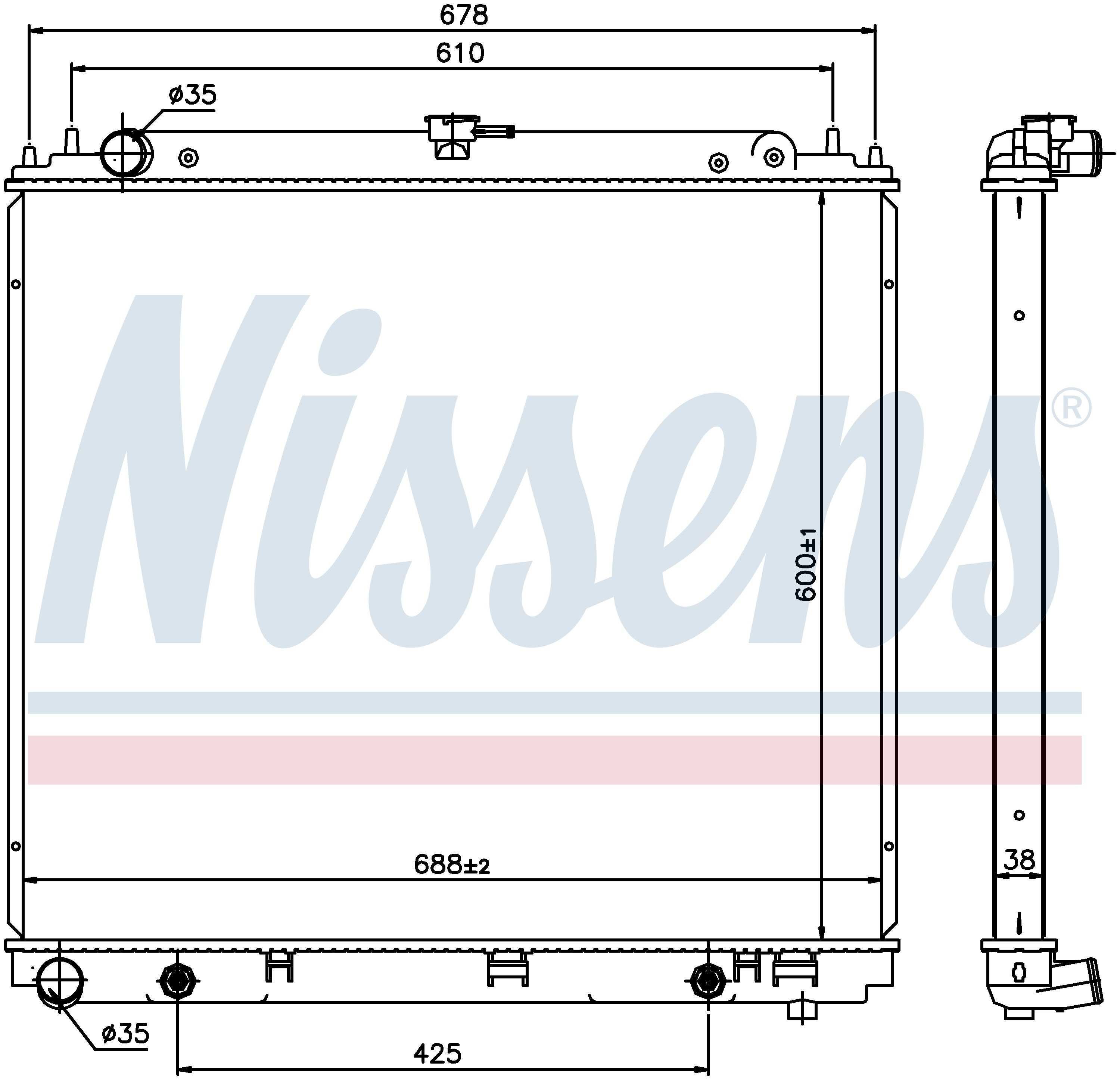 Радиатор двигателя Nissan PATHFINDER/NAVARA 2.5 DIESEL 2005-14