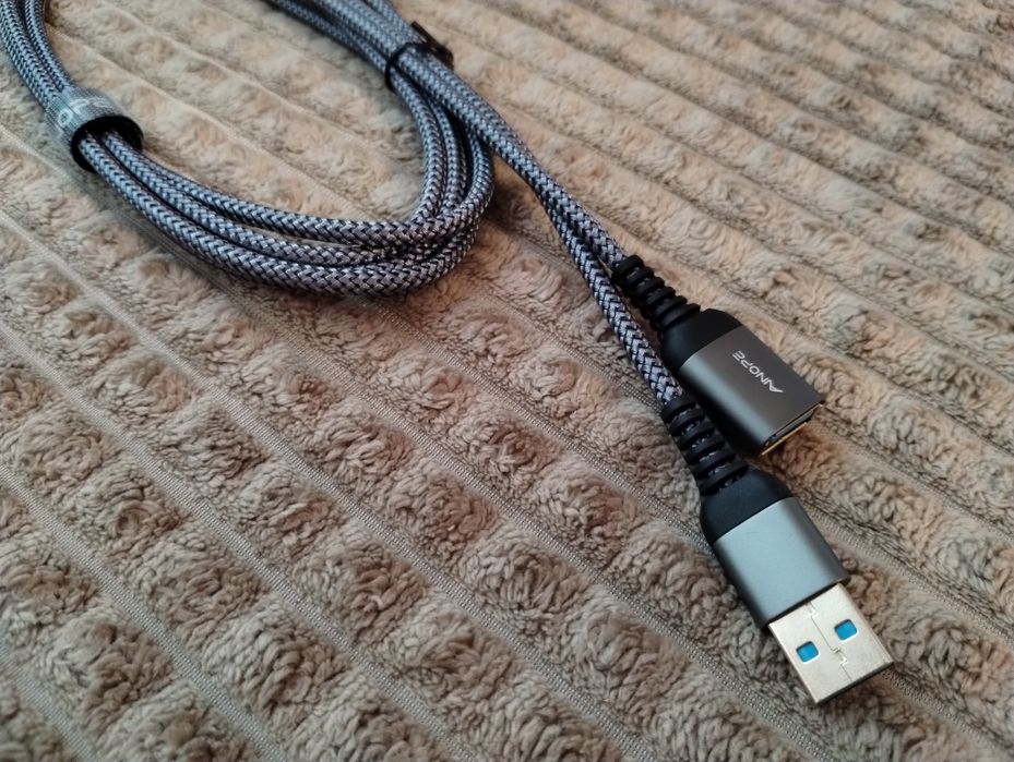 Kabel przedłużacz USB żeński męski mocny Quick Charge 5GB/s USB 3.0 2m