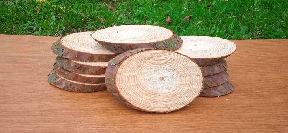 Plastry drewna,20sztuk, tabliczki, krążki drewniane, dekoracje, skośne