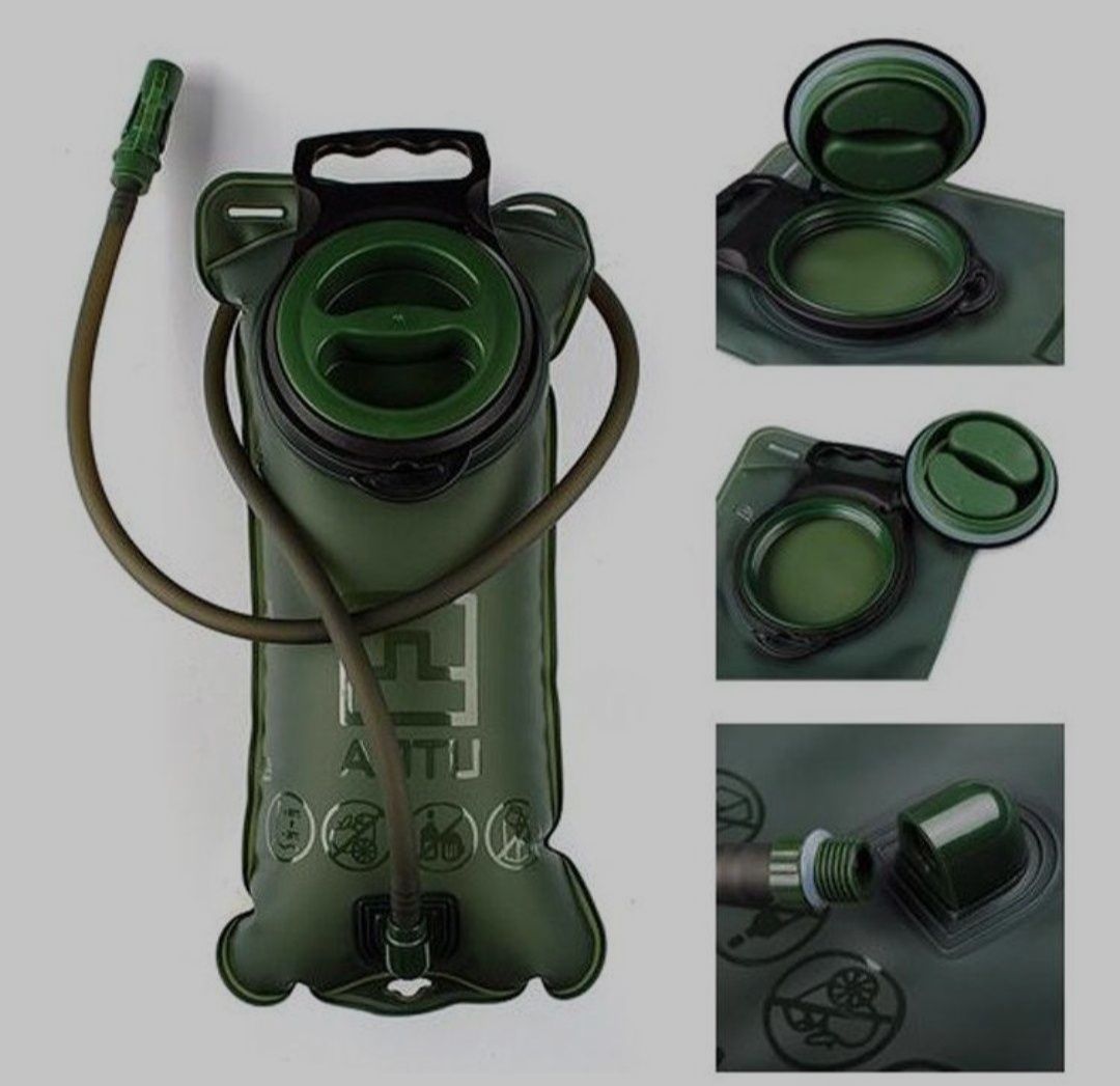 Гидратор военный качественный 2 литра с улучшенной системой воды