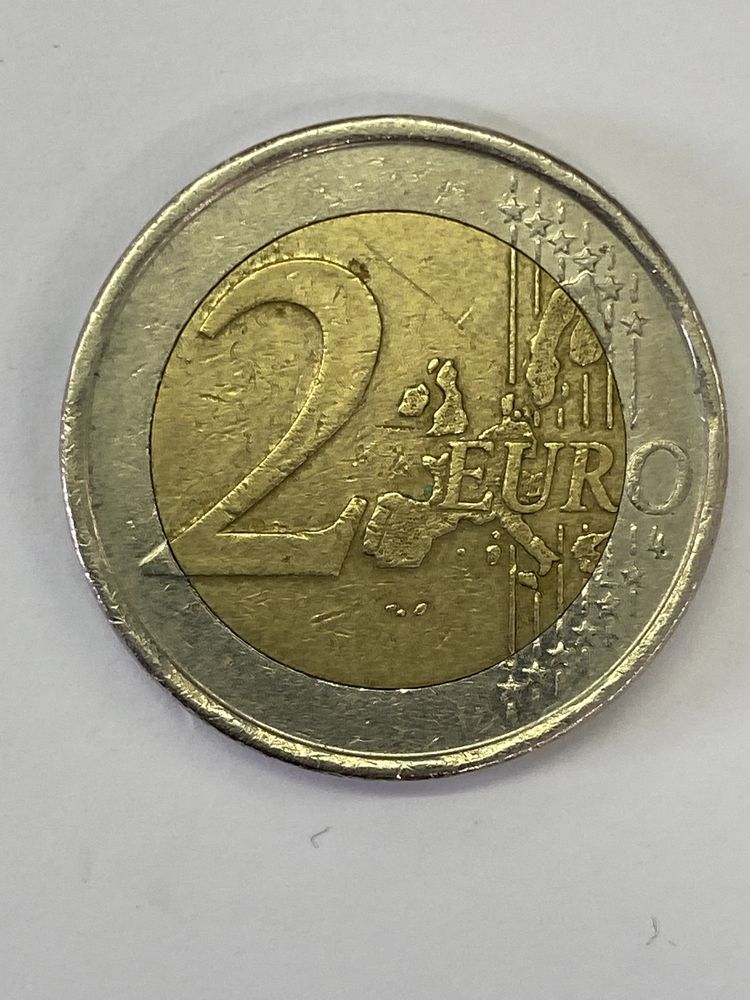 Moeda 2 euros com defeito