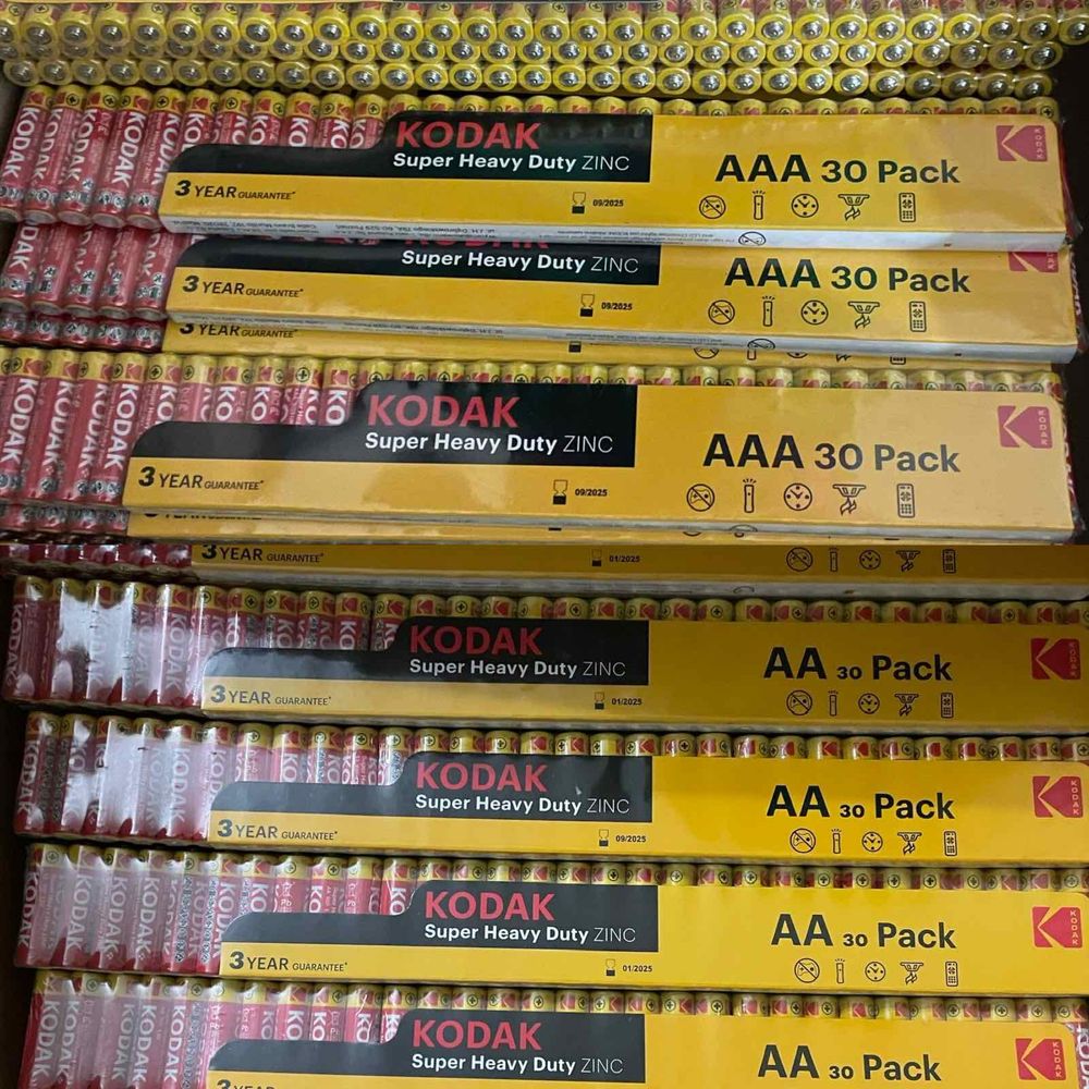 Кодак Батарейки kodak 30шт АА  30шт ААА пальчикові мізинчикові