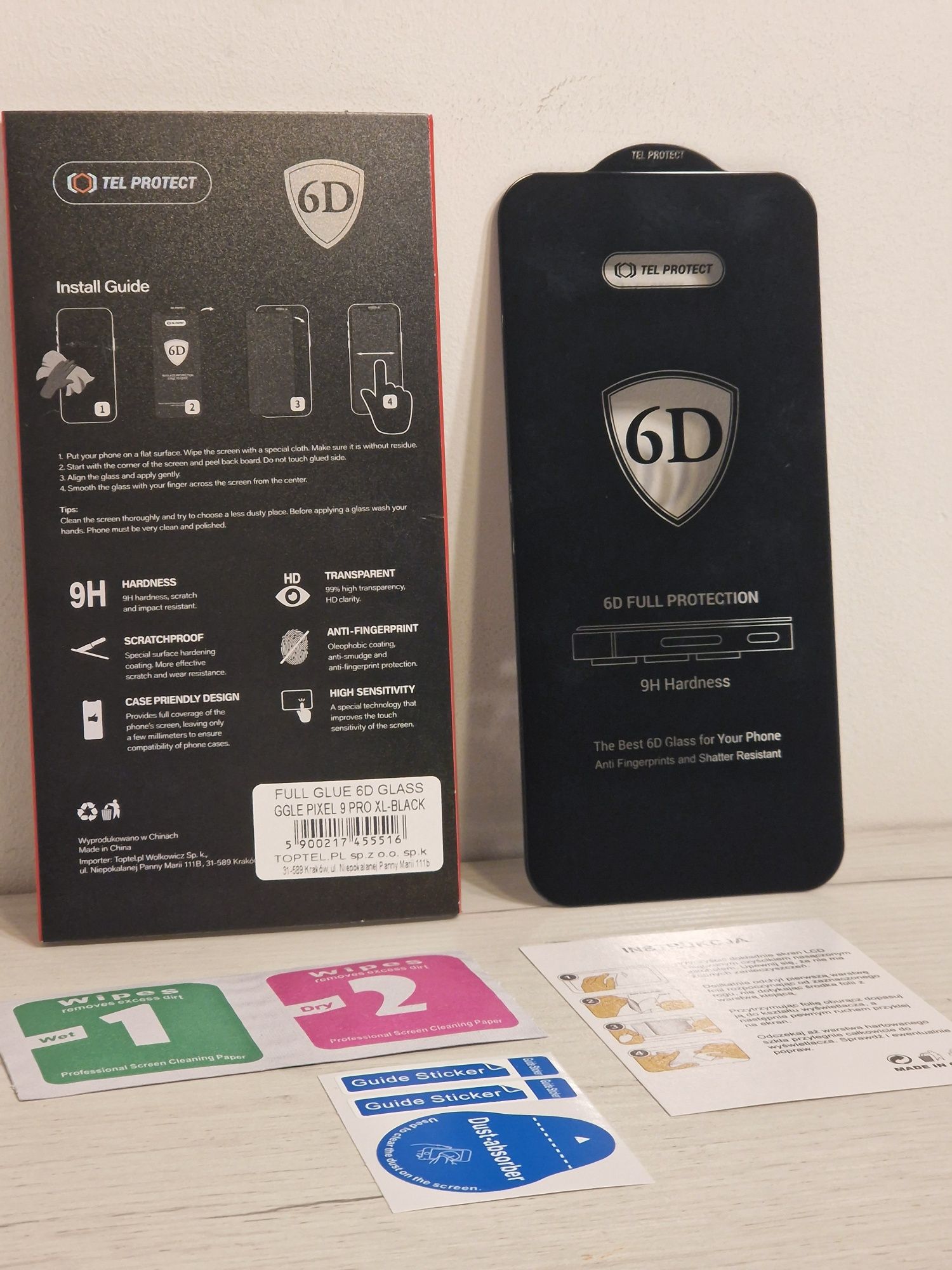 Hartowane szkło Tel Protect Full Glue 6D do GOOGLE PIXEL 9 PRO XL 5G