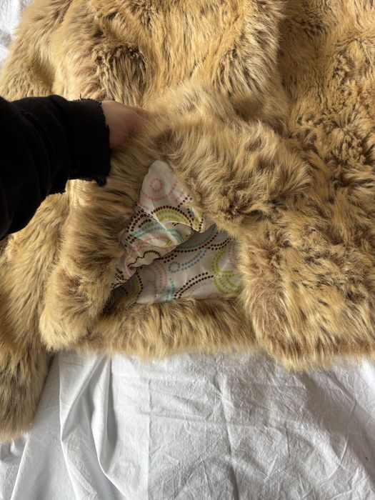 вінтажна жіноча шуба з штучного хутра maison margiela