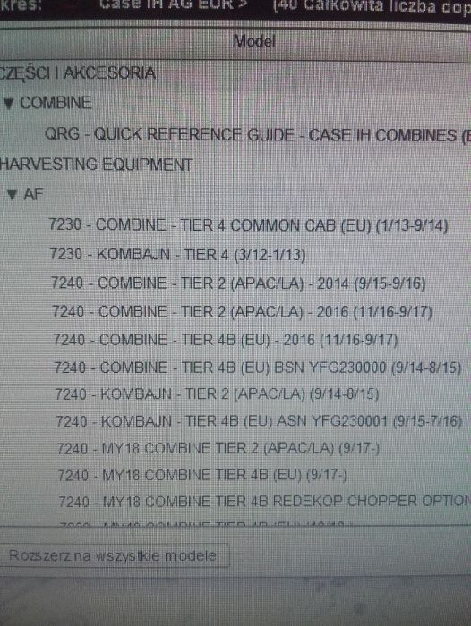 Łożysko sieczkarni CASE AF 7230, 8230, 9230 nr CNH 47.421133