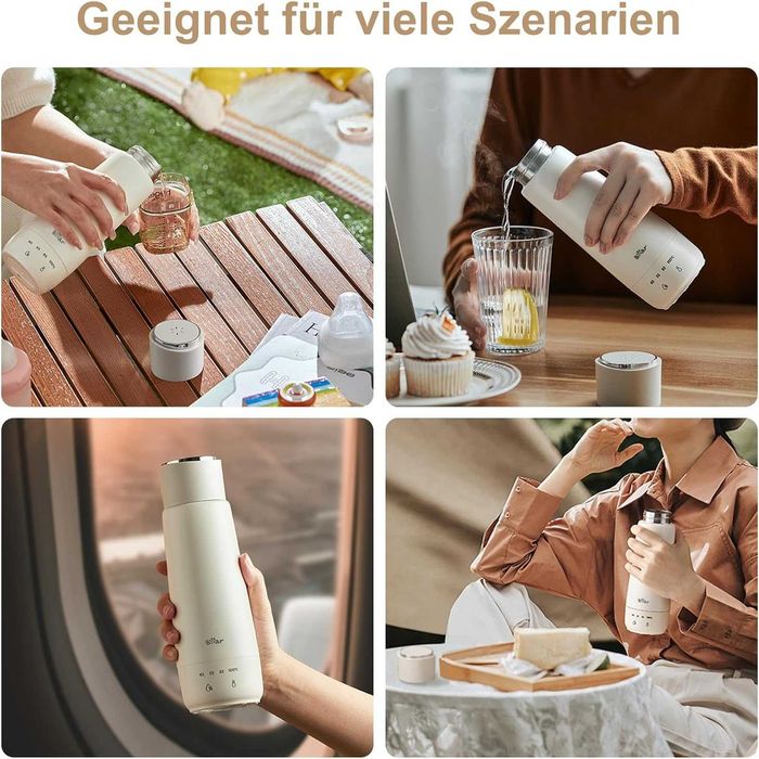 Bear Czajnik elektryczny 300 ml 4 temperatury 3 w 1 dwuwarstwowy