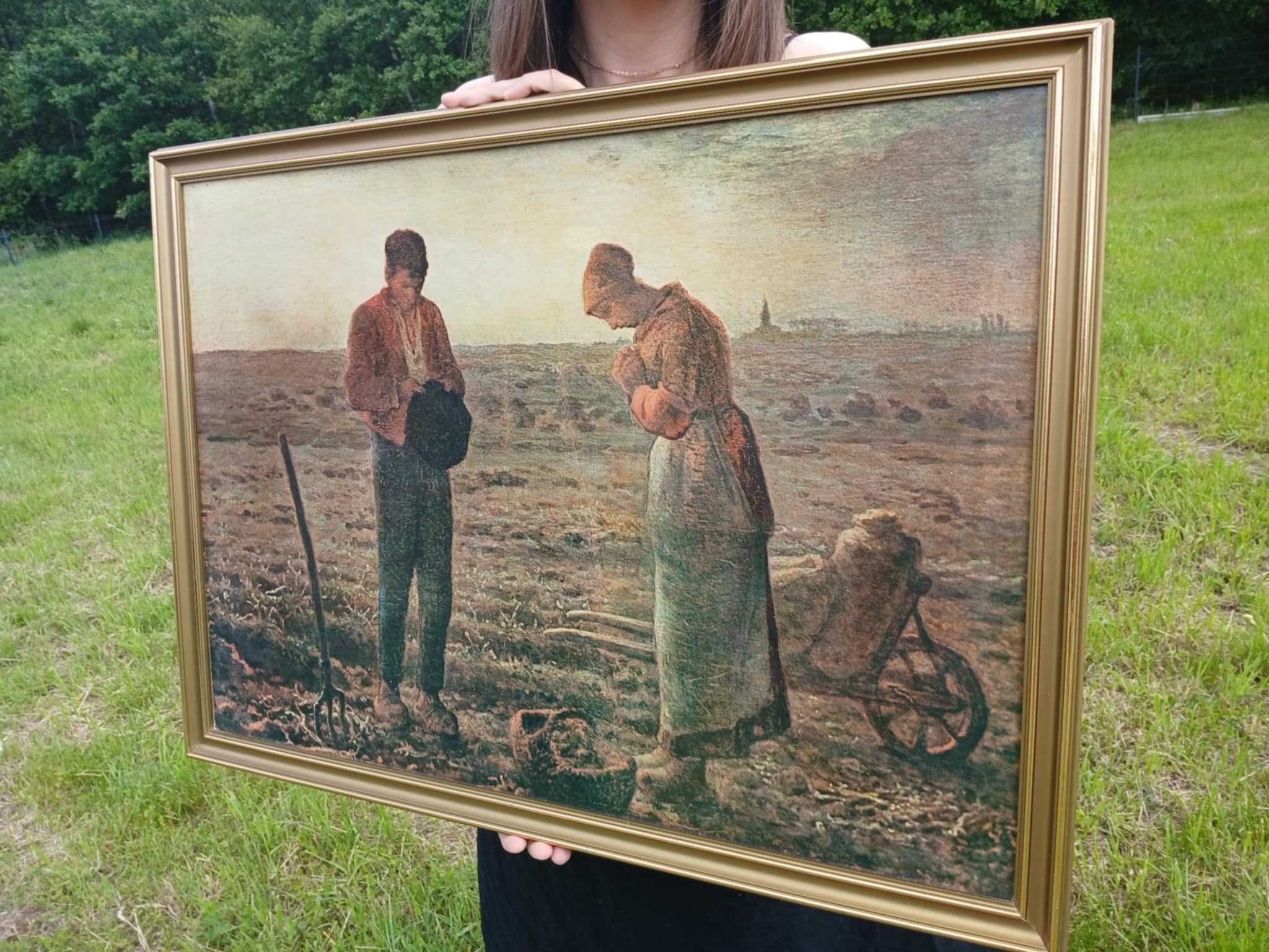 Obraz reprodukcja "Anioł Pański" Jean François Millet 75x55cm