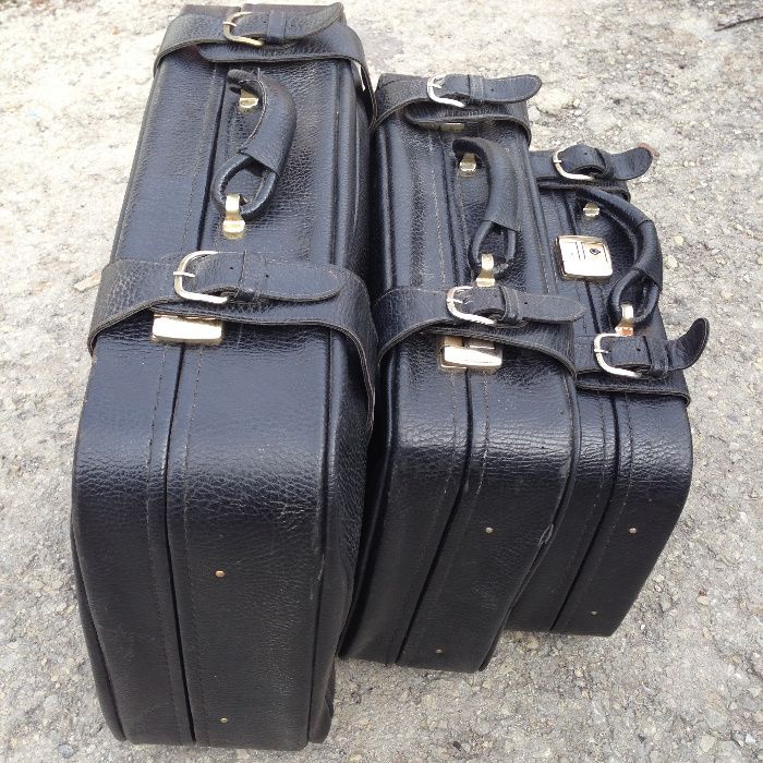 Комплект Винтажных Кожанных Чемоданов из 3-х штук