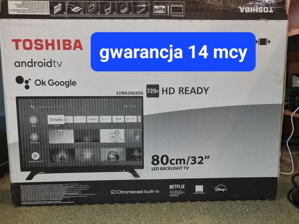 Telewizor Toshiba 32" 32WA2063DG DVB-T2 gw 14 mcy smart adroidtv