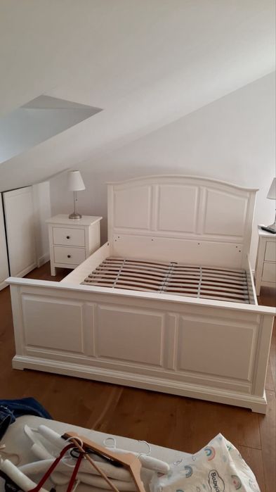 Łóżko białe ikea  170x210 oraz       szafki szt.2
