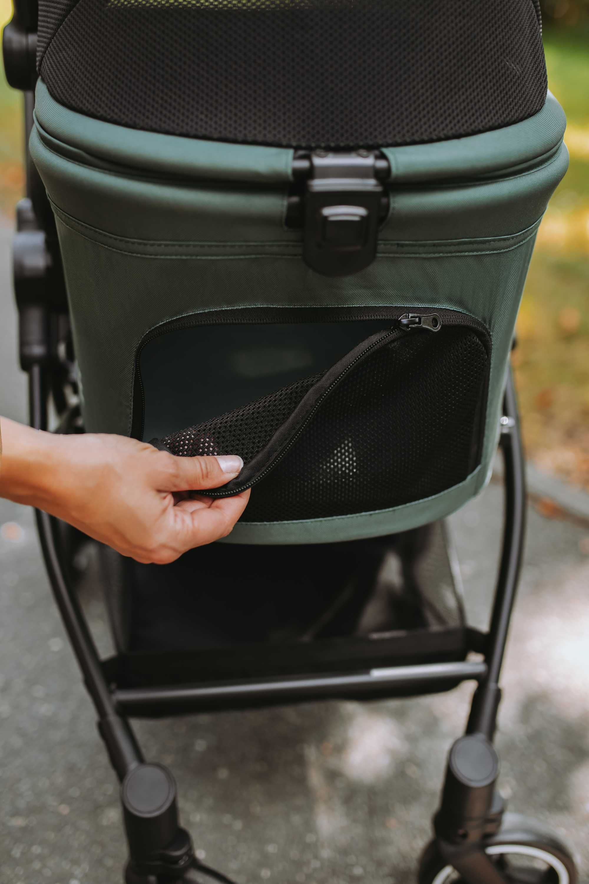 Wózek dla psa do 15 kg transporter dla kota, fotelik samochodowyISOFIX