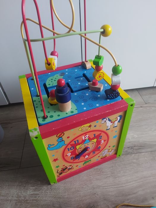 Kostka drewniana sensoryczno edukacyjna