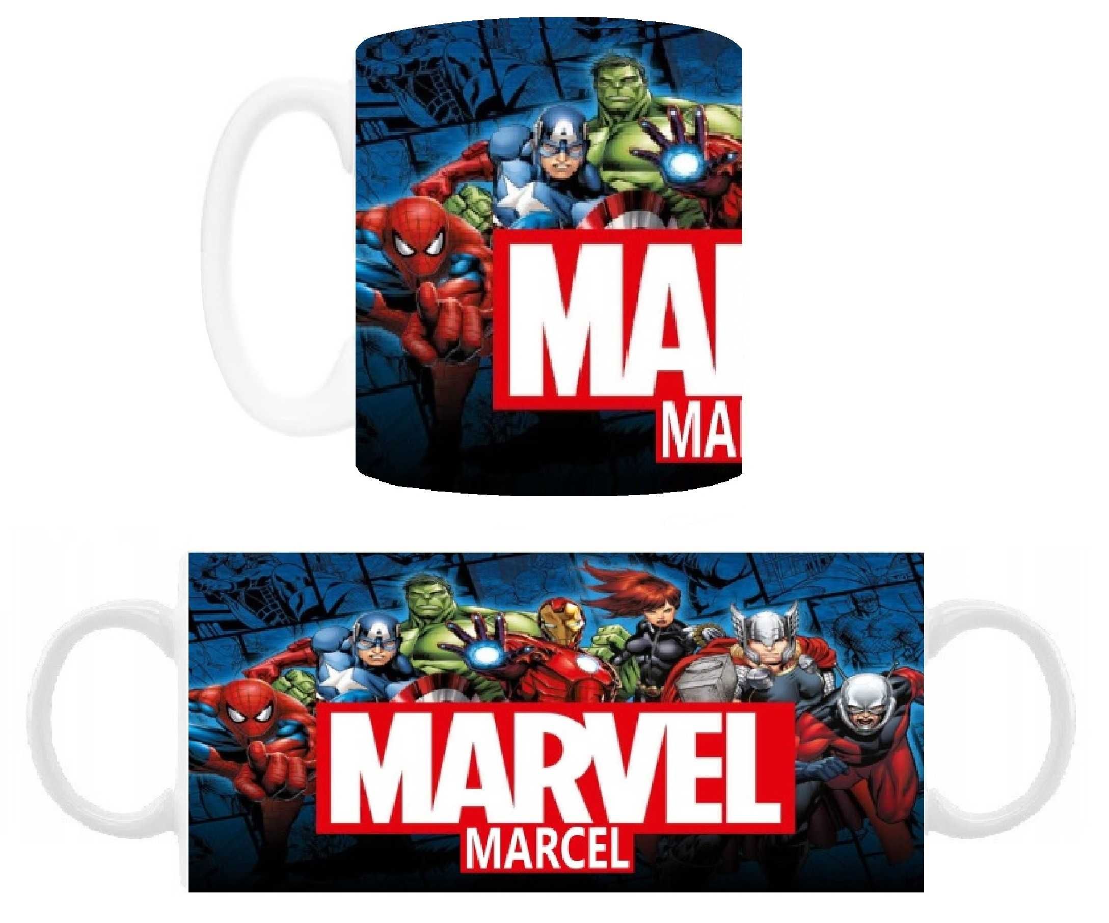 Kubek z nadrukiem Marvel, różne wzory plus imię