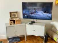1 armário metálicos ikea ps cinza