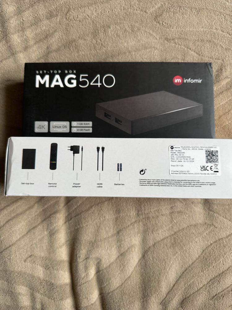 Приставка IPTV/OTV Linux Infomir MAG 540