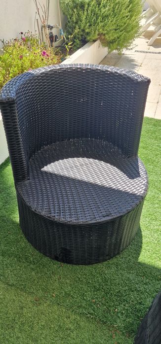 Conjunto jardim exterior em Rattan