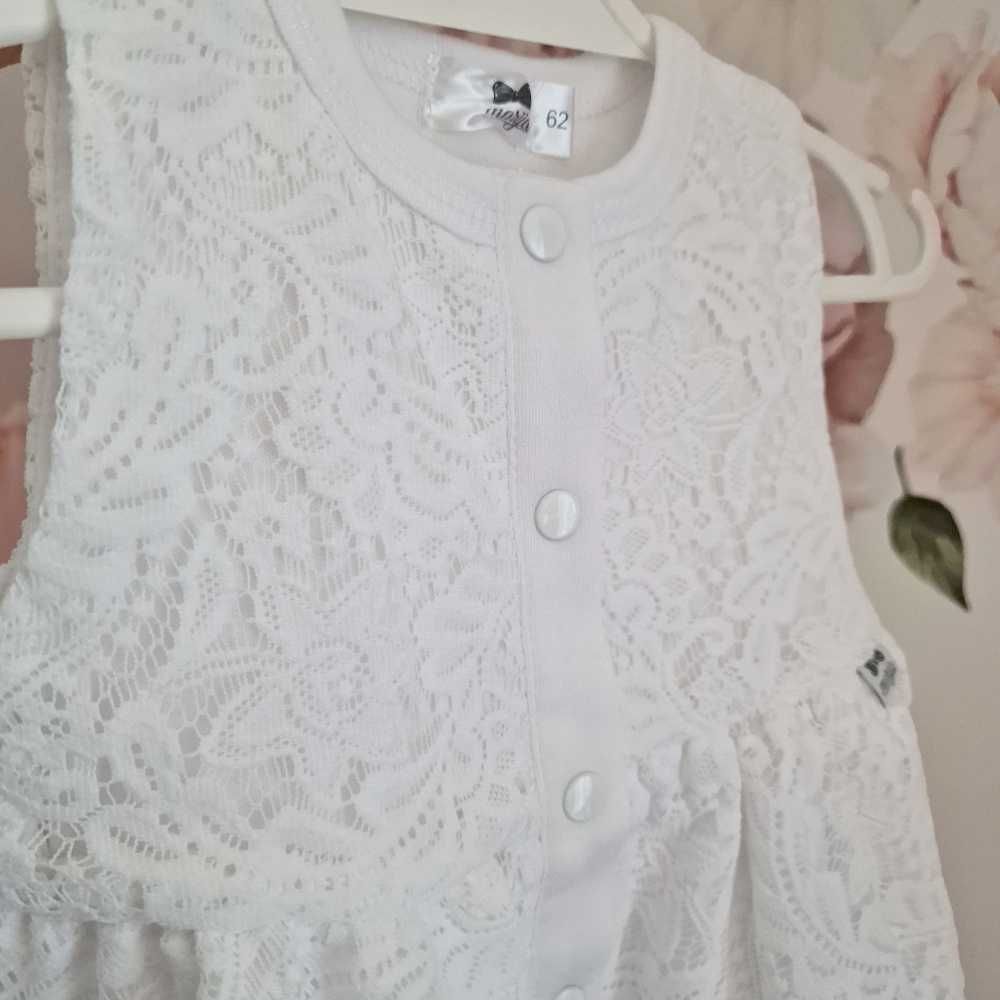 NOWA sukienka biała do chrztu, na chrzest "Princess" bez rękawów