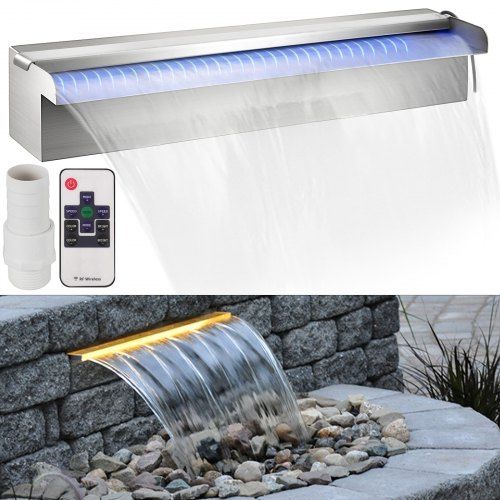 fonte de piscina com chuveiro jato de 45 cm  com LED