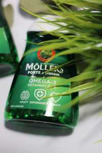 Mollers Forte z tranem, 112 капсул OMEGA ~ 3, Witamina D - E